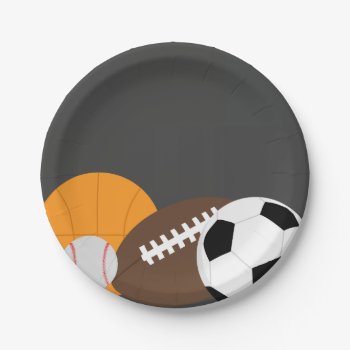 All Star Sports Party Paper Plates by cranberrydesign at Zazzle