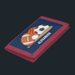 All Star Sports Trifold Wallet<br><div class="desc">Personalize this cool game sports-themed design with a name or a custom message.</div>