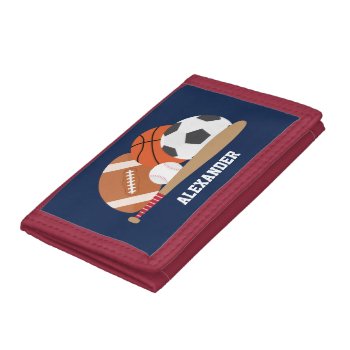 All Star Sports Trifold Wallet by heartlocked at Zazzle