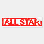All star Stamp Bumper Sticker
