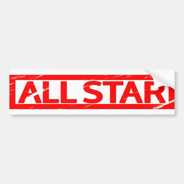 All star Stamp Bumper Sticker (Front)