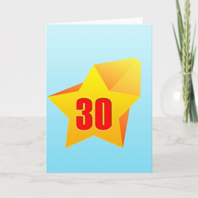 All Star Thirty  years old! Birthday Card (Front)