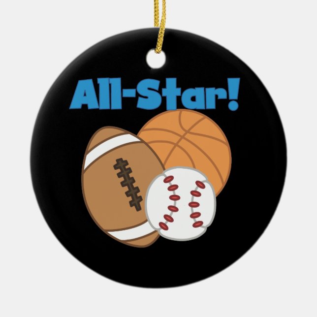 All Star Tshirts and Gifts Ceramic Ornament (Front)