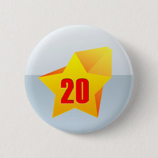All Star Twenty years old! Birthday Pinback Button