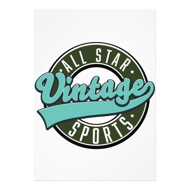 all star vintage sports photo print (Front)