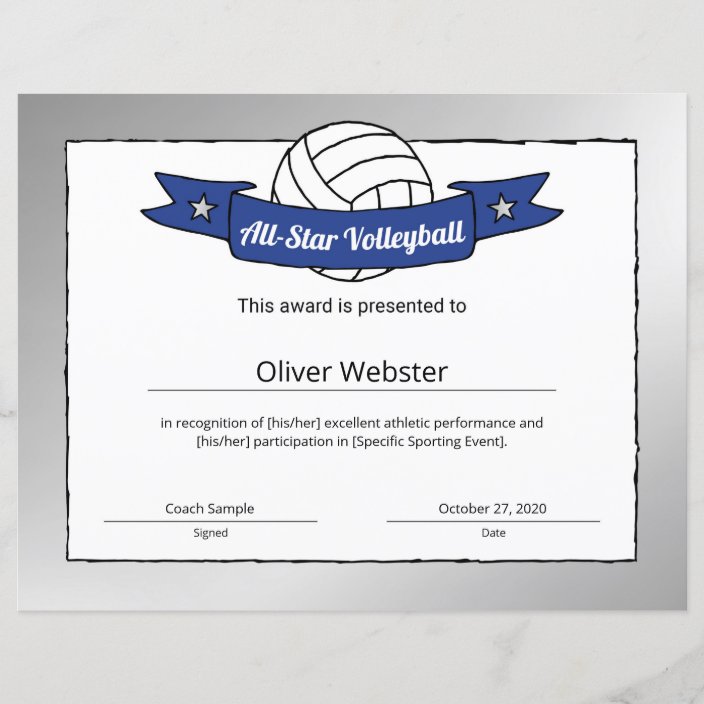 AllStar Volleyball Player Award Volleyball Award