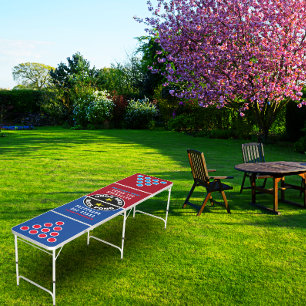 All Stars Blue and Red Beer Pong Table