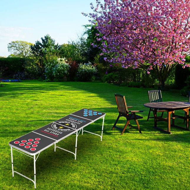 All Stars Gray Beer Pong Table (Get your friends and family together for a fun backyard beer pong championship.)