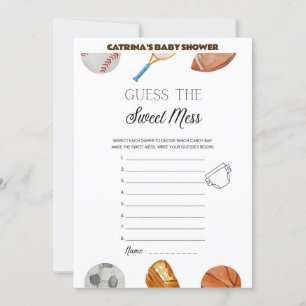 All Stars Sports Baby Shower - Editable Name, 5x7 Invitation