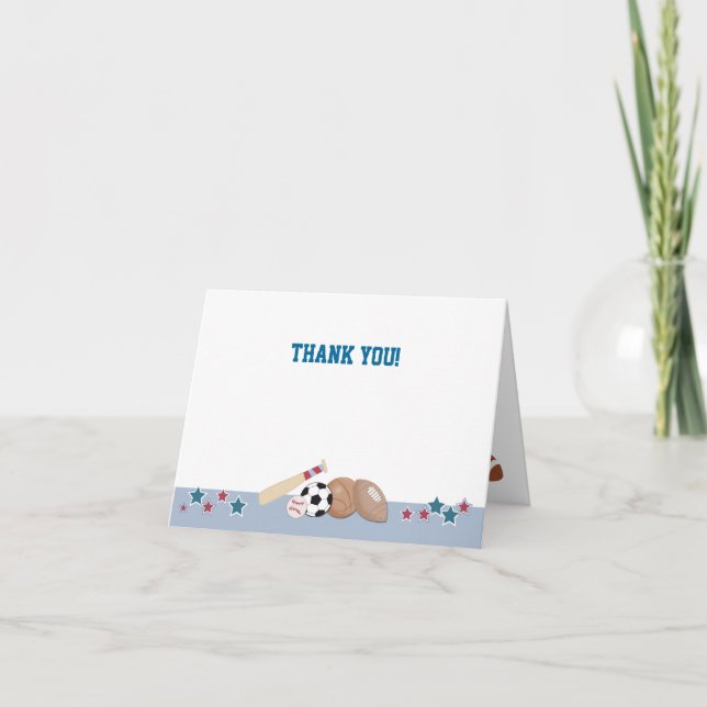 All Stars Sports Folded Thank you note (Front)