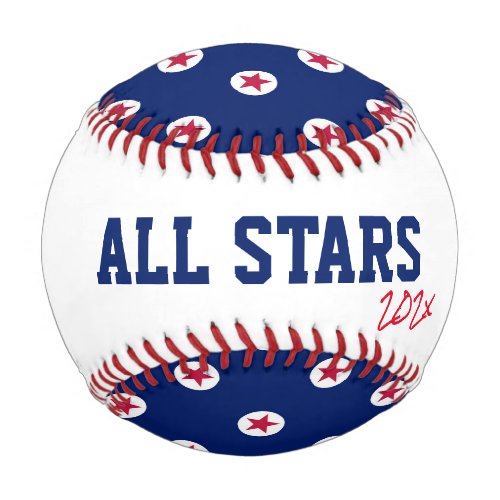 All Stars Team Year Red White Blue Player Coach Baseball