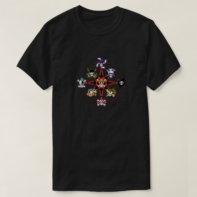 All Straw Hat Pirates Crew Logo T-Shirt (Design Front)