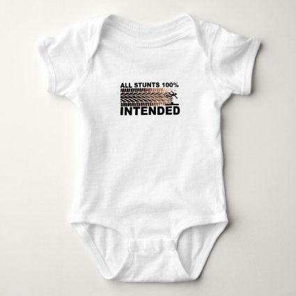 All Stunts 100% Intended - Mud - Funny Baby Baby Bodysuit