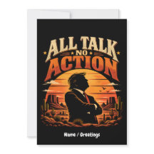 All Talk No Action Retro Sunset Political