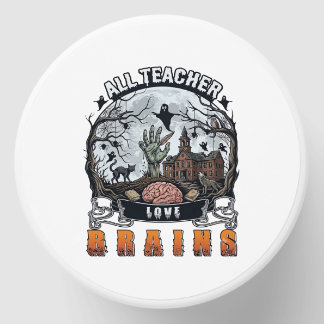 All Teacher Love Brains Halloween Zombie Hand Haun Mini Candle Favors