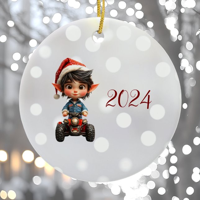 All-Terrain Christmas Elf Ceramic Ornament (Creator Uploaded)