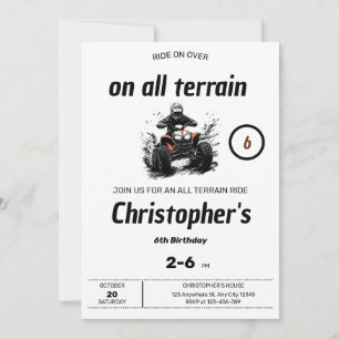 All Terrain Ride Birthday Invitation