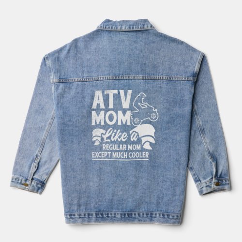 all terrain vehicles cooler mom theme  denim jacket