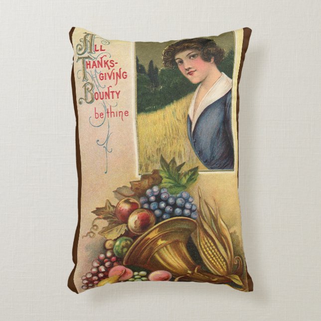 All Thanksgiving Bounty Be Thine Accent Pillow (Front(Vertical))