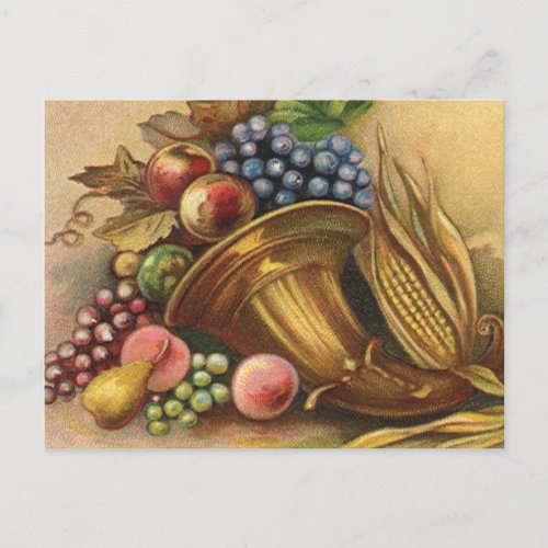 All Thanksgiving Bounty Be Thine Holiday Postcard