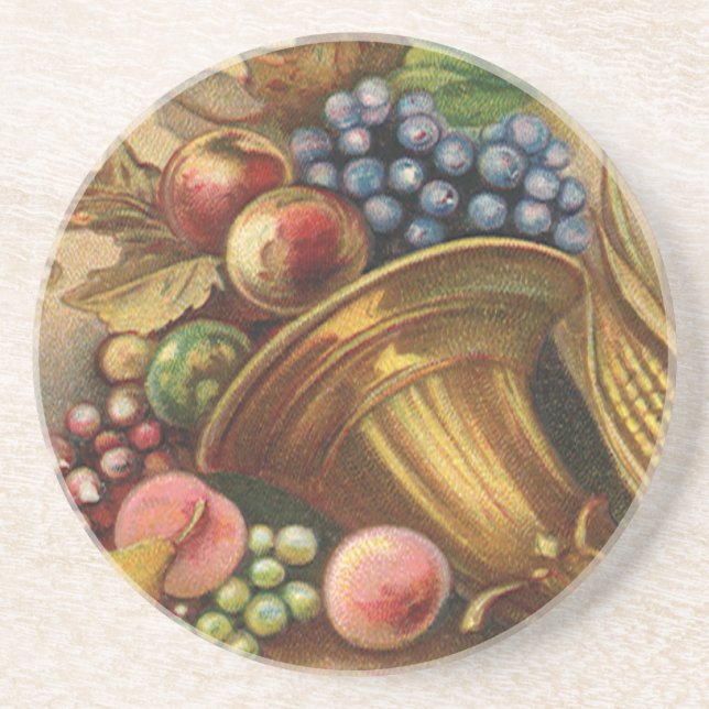 All Thanksgiving Bounty Be Thine Sandstone Coaster (Front)