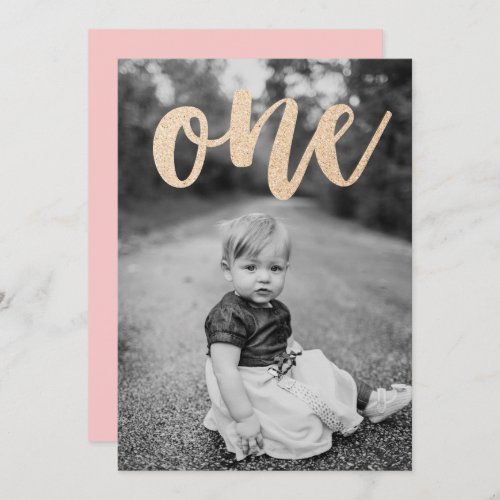 All That Glitters First Birthday Party Invitation