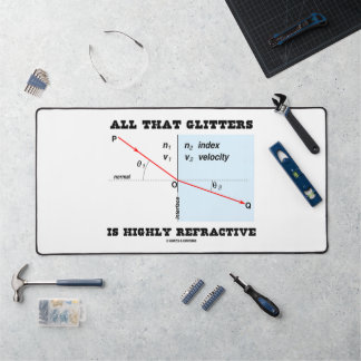 All That Glitters Is Highly Refractive Physics Desk Mat