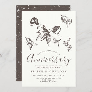 All That Jazz   Jazz Themed Anniversary Party Invitation