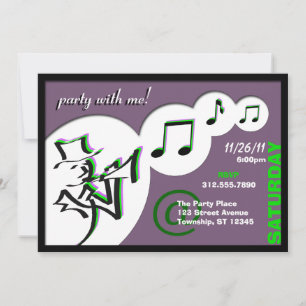 All That Jazz ~ Party With Me! Party Invitations