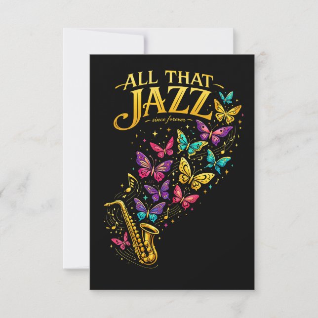 All That Jazz Thank You Card (Front)