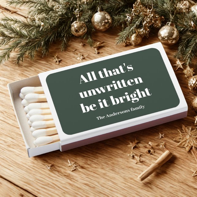 All That’s Unwritten Be It Bright Personalized Matchboxes (Creator Uploaded)