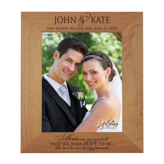 All That We Are 8x10 Vertical Wedding Photo Frame (Front)