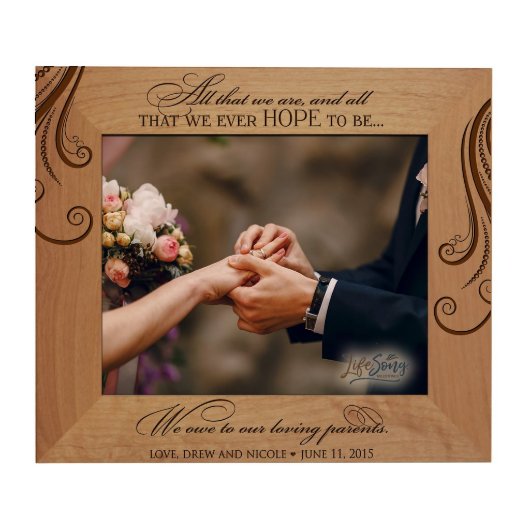 All That We Are 8x10 Wooden Wedding Picture Frame (Front)