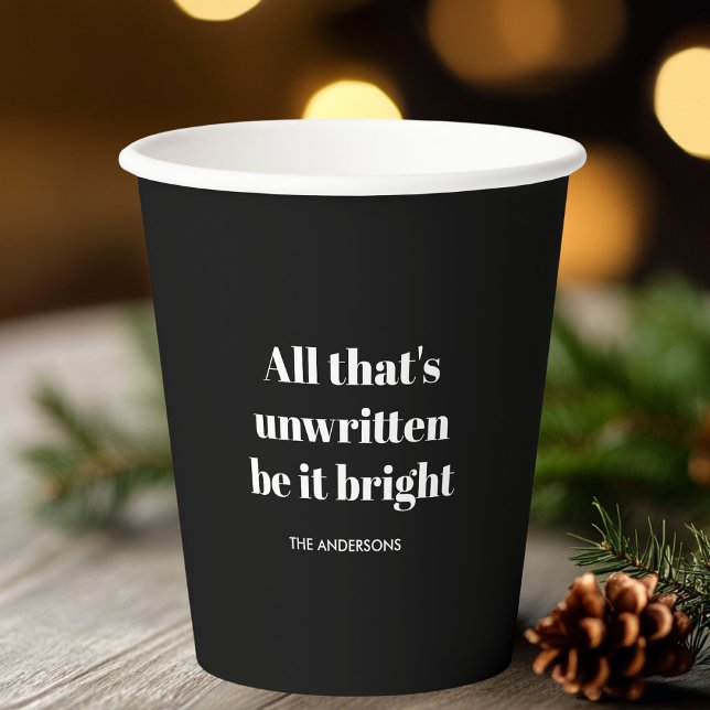 All That's Unwritten Be It Bright Black and White Paper Cups (Creator Uploaded)