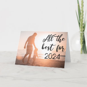 All The Best For The New Year Minimalist Photo Holiday Card