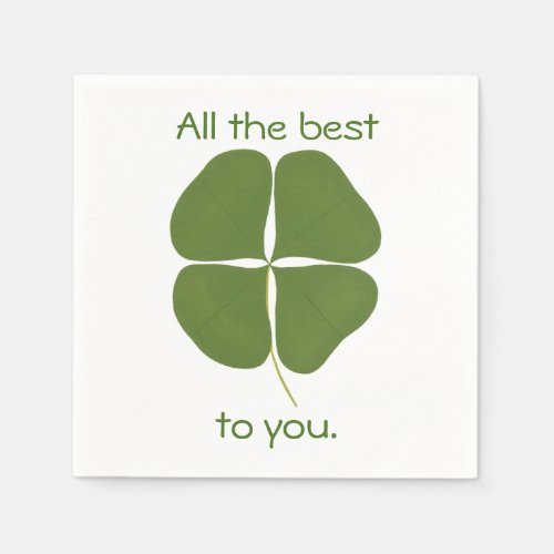 All the best Shamrock Four Leaf Clover Napkins