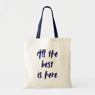 All the Best Tote Bag with Colored Strap