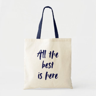 All the Best Tote Bag with Colored Strap