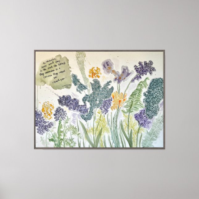 All the Buried Seeds Watercolor Art Canvas (Front)