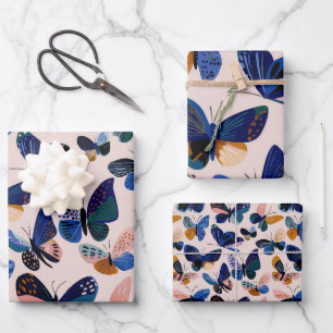 All the butterflies wrapping paper sheets