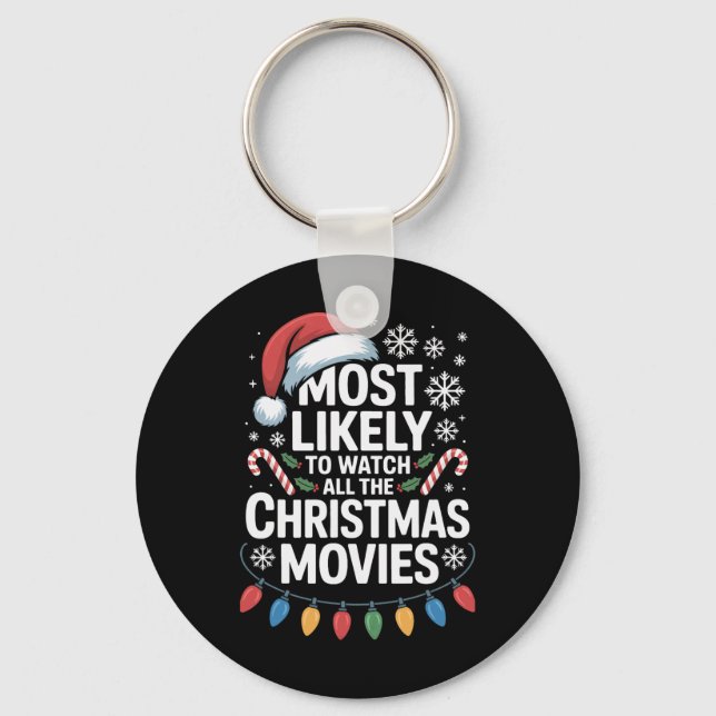 All The Christmas Movies Most Likely To Watch Holi Keychain (Front)