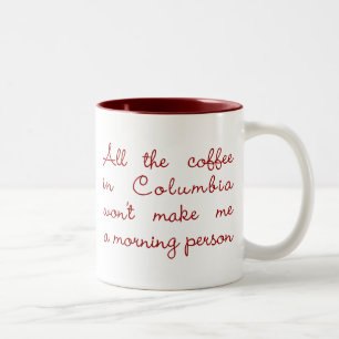 All the Coffee in Columbia (Maroon) - v2 Two-Tone Coffee Mug