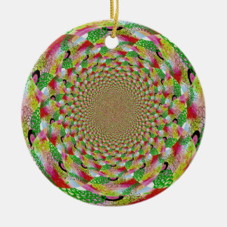 All the Colors Fractal Art Ceramic Ornament