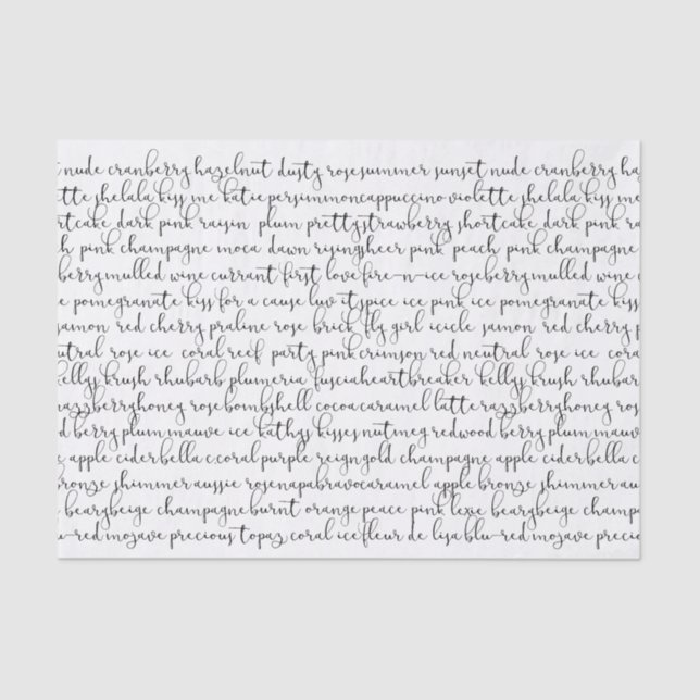 All the Colors Lipstick Tissue Paper (Front)