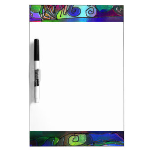 All the Colors with Swirls and Lines Dry-Erase Board