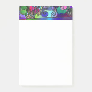 All the Colors with Swirls and Lines Post-it Notes