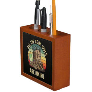 All The Cool Girls Are Hiking Retro Desk Organizer