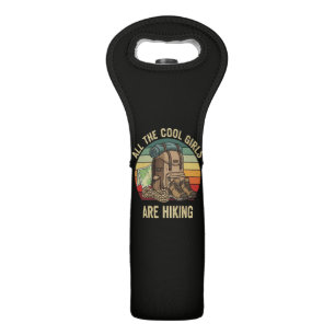 All The Cool Girls Are Hiking Retro Wine Bag