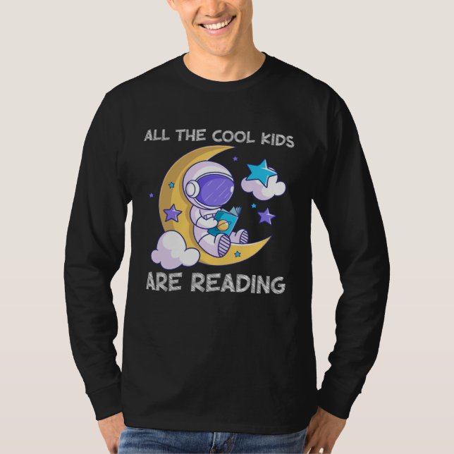 All the Cool Kids Are Reading Book and Reading T-Shirt (Front)
