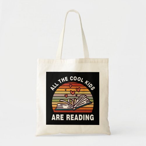 All the Cool Kids are Reading Book Vintage Retro B Tote Bag